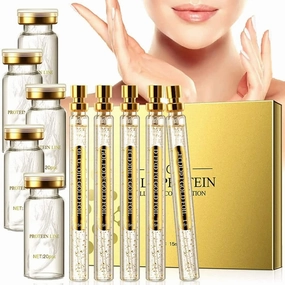 Collagen Threads for Face Lift, Anti Aging Collagen Facial Serum Lifting, Skin Brightening, Reduces Fine Lines & Wrinkles, Korean Facial Kits for Women (5Pcs Serum   100Pcs Collagen Threads)