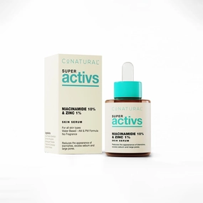 Conatural Niacinamide Serum 30ml 10%   Zinc 1% - Anti-Aging Skin Serum & Pore Minimizer, Vitamin Serum for Skin, Glowing Complexion, Effective Solution for Open Pores & Large Pores Reduction