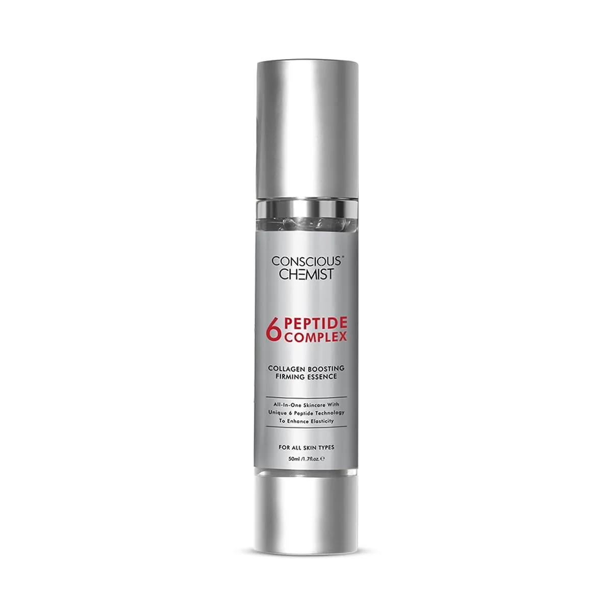 Conscious Chemist 6 Peptide Serum for Face | 50ml | Complex Collagen Boosting Firming Essence for Face, Niacinamide & Hyaluronic, Reduce Fine Lines, Wrinkles, for Men & Women