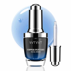 Copper-Peptide Serum For Face(GHK-Cu)| Tightening, Repairing | Advanced Anti-Aging Face Serum With Apple Stem Cells and Hydrolyzed Collagen - Plumping And Radiant Skin (0.88 Fl .OZ)