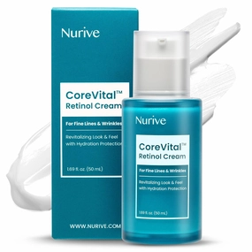 CoreVital Retinol Cream - Anti Aging Retinol Face Cream | Face Moisturizer For Smooth Skin | For Eye Wrinkle, Stretch Marks, Fine Lines, and Wrinkle Care | Cruelty-free(50 ml / 1.69 fl oz)