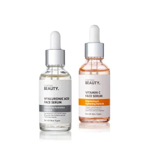 Cortex Beauty VitaHydra Glow Set – Vitamin C Serum, Hyaluronic Acid Serum for Radiant, Hydrated, and Luminous Skin