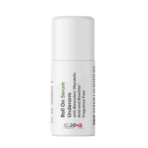 Cos'iq Brightening Underarm Roll-On Serum, Fragrance Free, Mandelic Acid Formula, 40ml