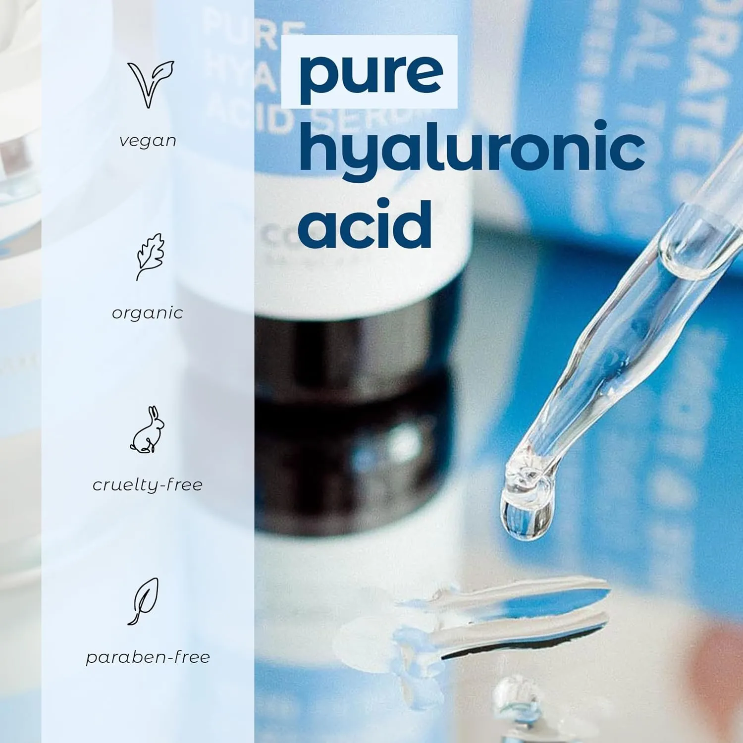 Cosmedica Hyaluronic Acid Serum for Skin – 4 Fl. Oz Hydrating Facial Moisturizer with Anti-Aging Skin Care Properties. Beauty and Skin Care