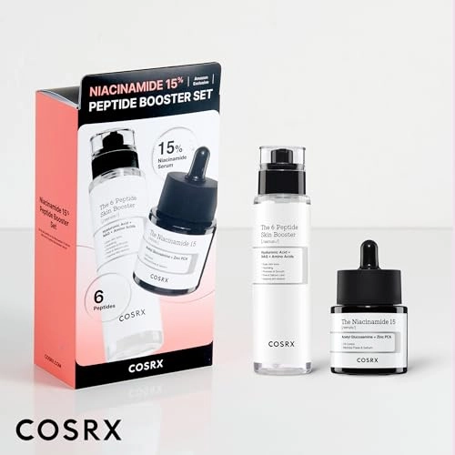 COSRX Niacinamide 15% Peptide Booster Set - Amazon Exclusive - Korean Skin Care Set, Gift Sets, Stocking Stuffers for Women, Niacinamide Serum, Face Serum
