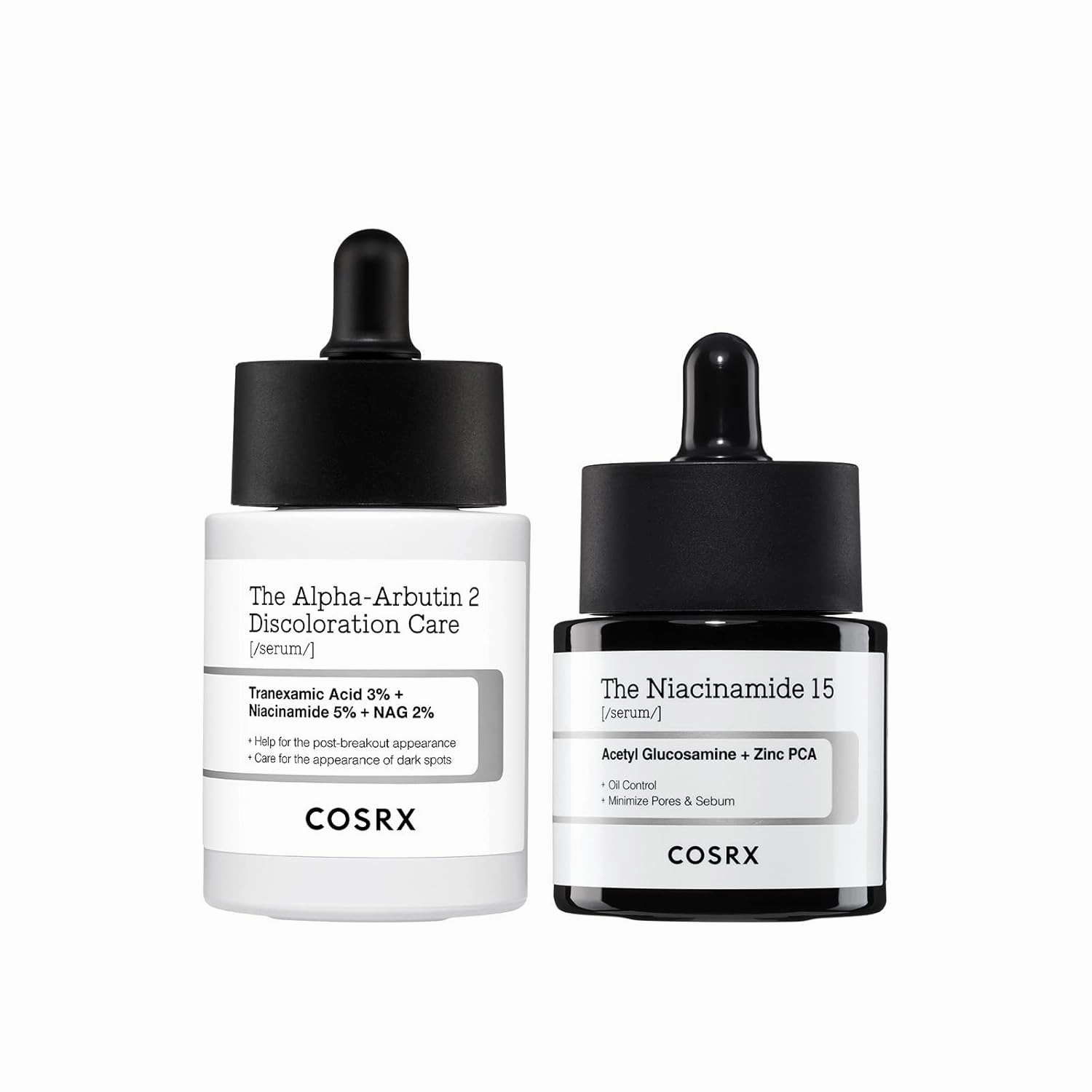 COSRX Serum Duo - 2% Alpha Arbutin Discoloration Care Serum   15% Niacinamide Face Serum