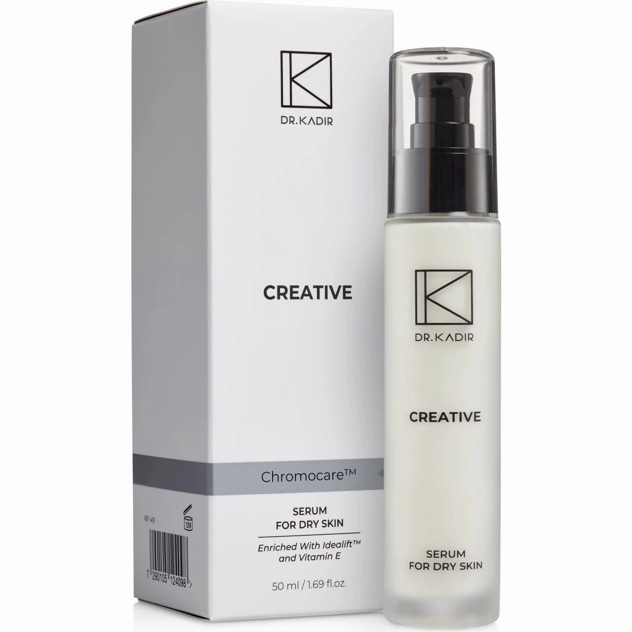 Creative Serum for Dry Skin Face Serum with Idealift, Chromocare, and Vitamin E Moisturizing Anti-Aging Emulsion for Mature and Dry Skin Firms, Brightens, Reduces Wrinkles 1.7 fl oz
