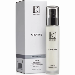 Creative Serum for Dry Skin Face Serum with Idealift, Chromocare, and Vitamin E Moisturizing Anti-Aging Emulsion for Mature and Dry Skin Firms, Brightens, Reduces Wrinkles 1.7 fl oz