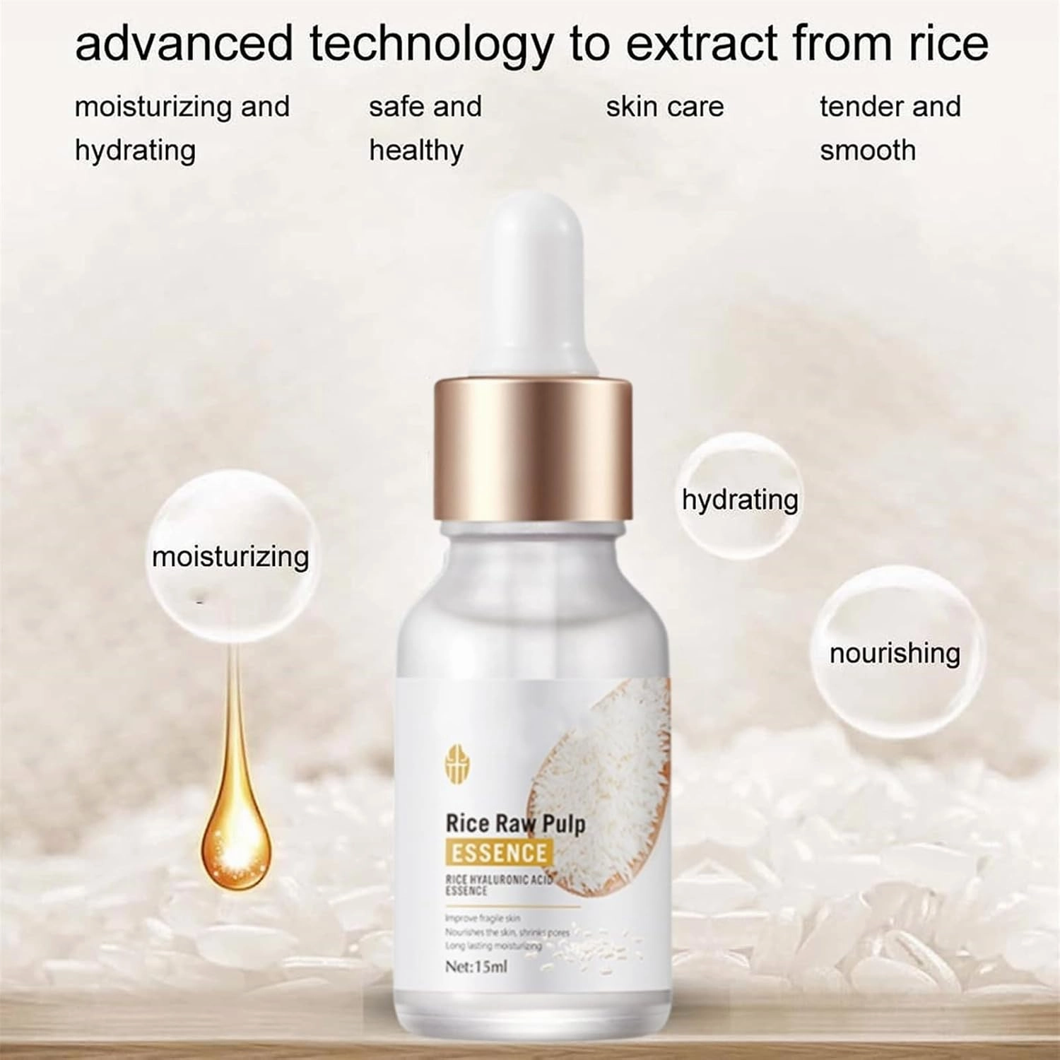 Crema Para Las Manchas De La Cara Serum De Arroz Para La Cara Crema De Arroz Para Blanquear La Piel Crema De Arroz Para La Piel De Cara Y Cerrar Los Poros Quitar Manchas (5 pcs)