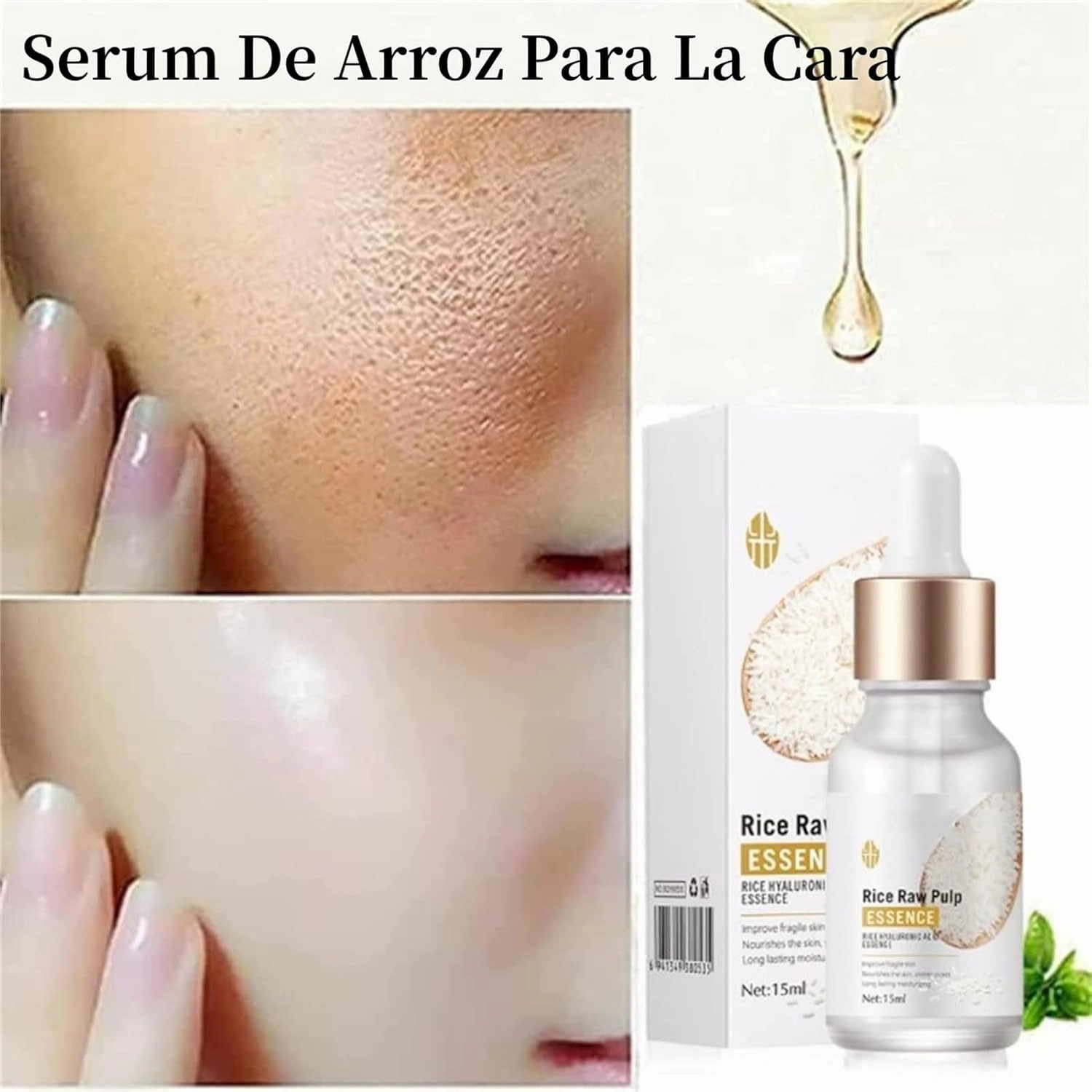 Crema Para Las Manchas De La Cara Serum De Arroz Para La Cara Crema De Arroz Para Blanquear La Piel Crema De Arroz Para La Piel De Cara Y Cerrar Los Poros Quitar Manchas (5 pcs)