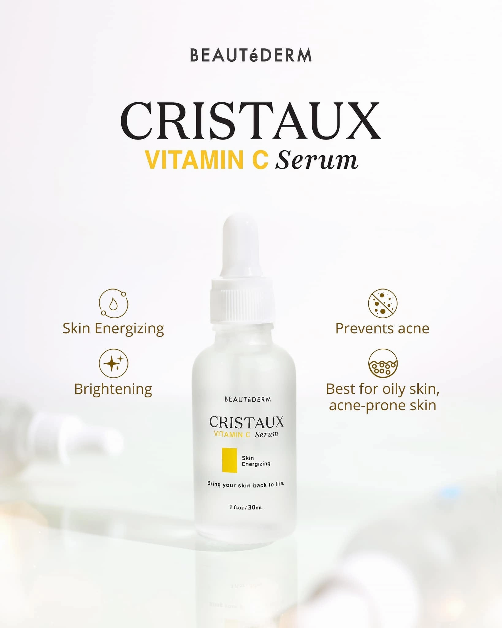 Cristaux Zerum Hydra-Beauty Skin Brightening Serum 30ml Free Night Cream 1 (20g)