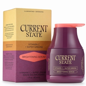 Current State Vitamin C Serum   Super Greens - Lightweight Vitamin C Face Serum with Kale, Spinach, Broccoli and Antioxidants for Brightening & Improving Skin Tone, Repair & Prevent Damage - 1 fl oz.
