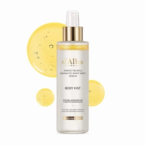 d'alba Piedmont Italian White Truffle Aromatic Body Mist Serum, Glowy Hydrating Body Serum Spray, Go-to Body Mist for dry and damaged skin, Romantic Fragrance Body Mist, Korean Skin Care (6.08 fl oz.)