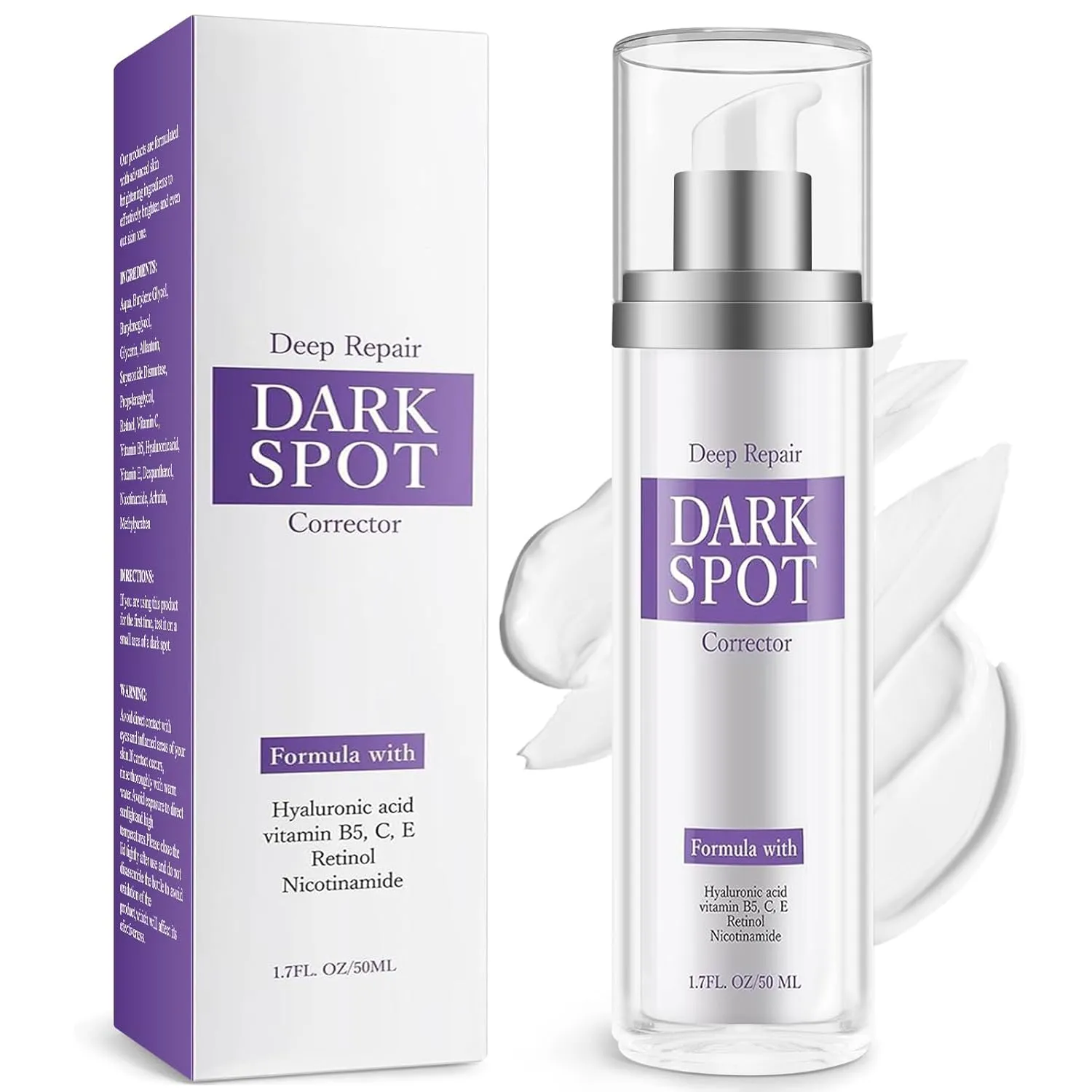 Dark Spot Remover for Face and Body, Dark Spot Corrector Cream, Skin Brown Spot Remover, Age Spot Remover with Retinol for Rapid Tone Repair Sun Spot Brown Spots Age Spots Freckles 1.7 Oz (Pack of 1)