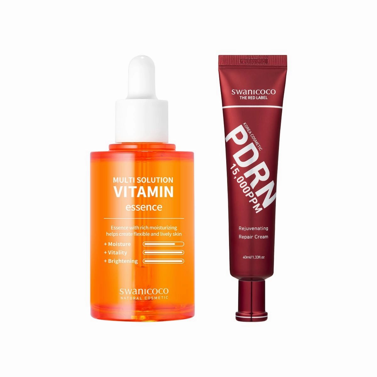 Dark Spot Correcting Glow Duo, PDRN Rejuvenating Repair Cream   Vitamin C Serum Set for Dark Spots, Skin Glow, and Hydration