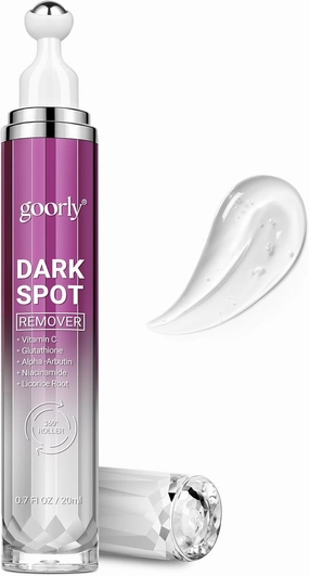 Dark Spot Remover for Face and Body, Age Spot Sun Spot Freckles Remedy Corrector Serum, 360° Roller Applicator, with Vitamin C and Glutathione, 0.7 Fl Oz