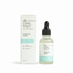 De Hydrating Serum 2% Hyaluronic Acid   1% Niacinamide | Face Serum - For Oil-Free Moisturisation & Deep Skin Plumpness | 30 ML