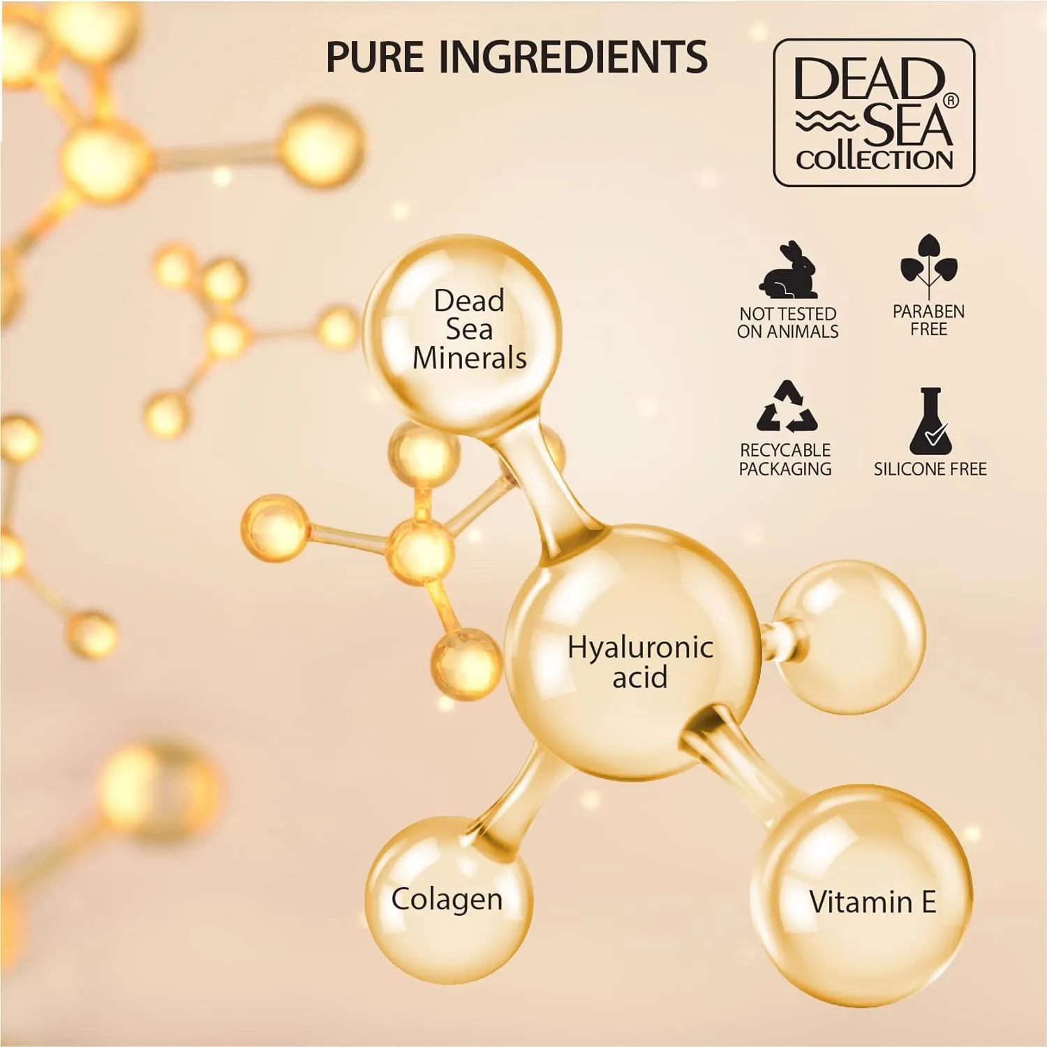 Dead Sea Collection Night Cream for Face with 5% Hyaluronic Acid, Dead Sea Minerals, and Vitamin E – Anti Aging Nourishing Skin Care Moisturizer to Reduce Wrinkles (1.69 fl. oz)