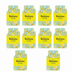 DearDerm Moisturizing Sheet Masks, Facial Mask Skincare - Soothing, Firming, Purifying, Moisture, Nurturing, Brightening, Elasticity - Banana (10 Sheets)