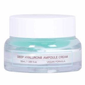 Deep Hyaluron8 Ampoule Cream 1.69 fl oz - Korean Skincare with 8 Hyaluronic Acids | Vegan-Certified, Multi-Layer Hydration | Ampoule and Cream in One for Moisturizing & Anti-Aging