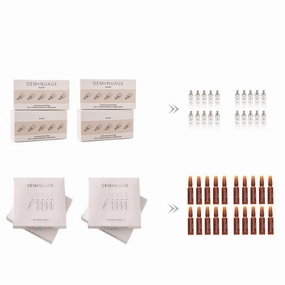Deminuage Booster NanoChip and Serum 2-Month Supply Kit - 4 Box / 20 Booster NanoChips and 4 Box / 20 Bottle Blanq Brightening Serum