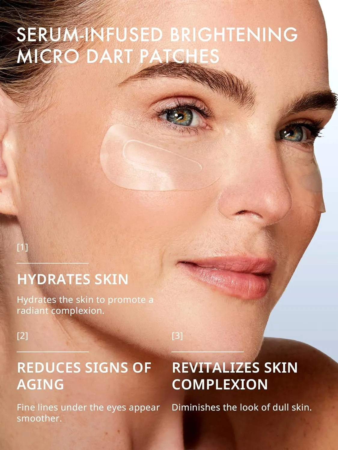 depology Deepcare  Serum-Infused Micro Dart Patche | 4 Pairs Eye Mask | Under Eye Patches for Wrinkles | Fine Lines | Hydrating Eye Mask with Peptides | Amino Acids | and Synthesized Molecules