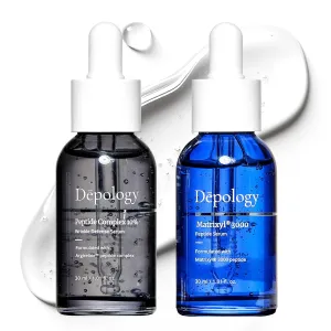 Depology Peptide Serum Duo, MATRIXYL® 3000 Serum   Peptide Complex 10% Wrinkle Defense, Argireline™ Peptide Serum, Hydrating Face Serum Targets Dynamic Wrinkles