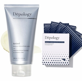 Depology Deepcare  Serum-Infused Micro Dart Patche, Retinol Radiance Rescue Body Lotion