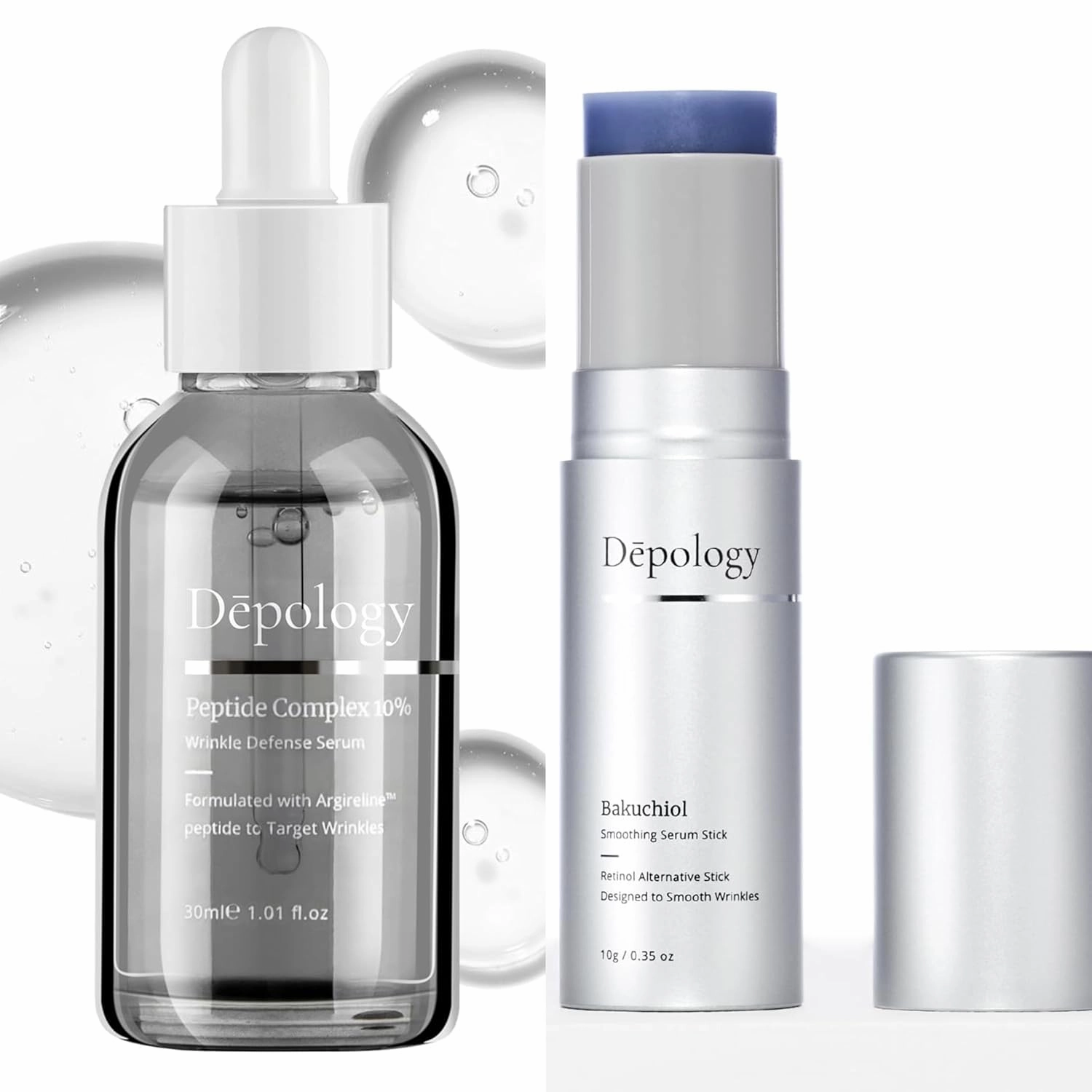 Depology Peptide Complex 10% Wrinkle Defense, Bakuchiol Smoothing Serum Stick