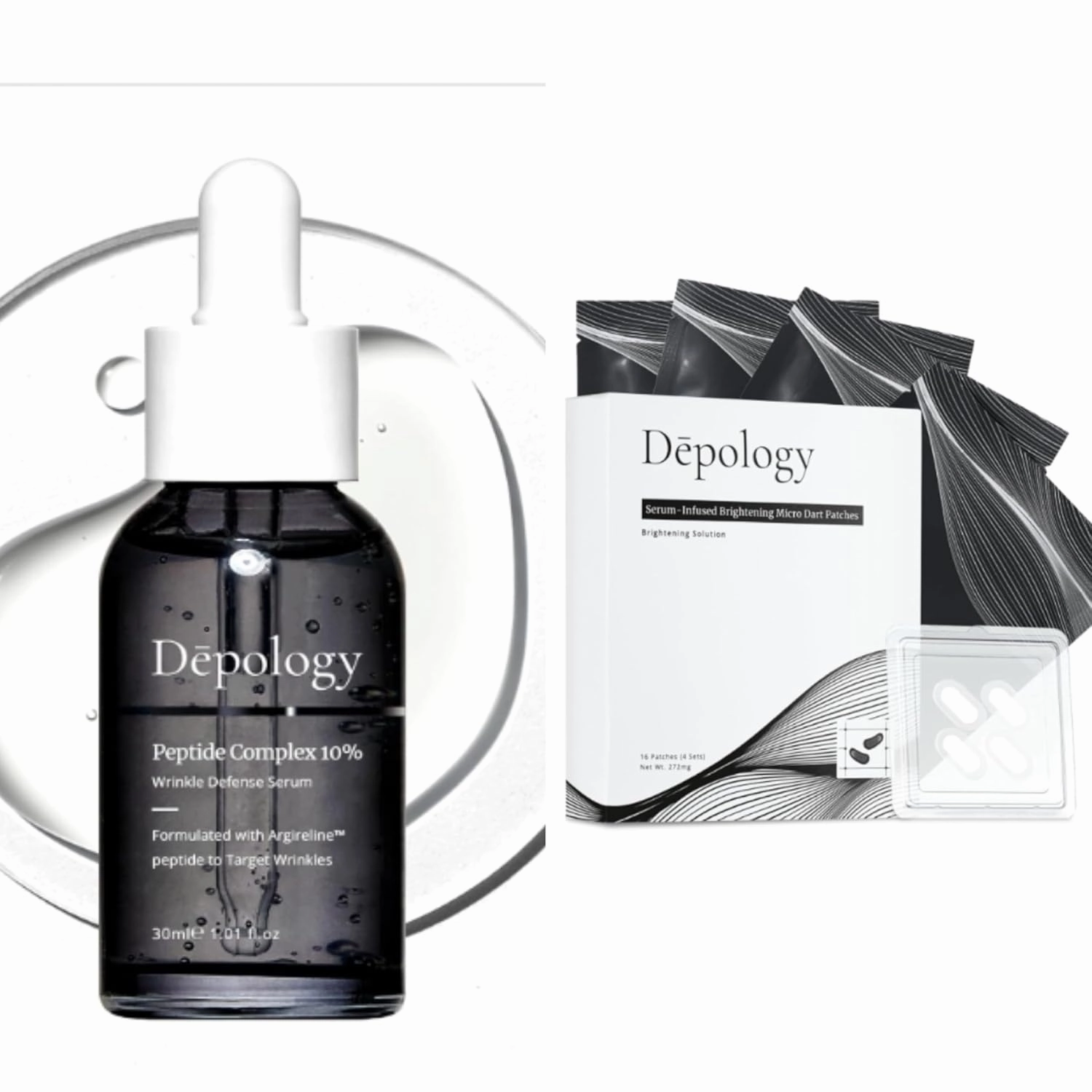 Depology Peptide Complex 10% Wrinkle Defense, Serum-Infused Micro Dart Under Eye Patches | 12 Pairs
