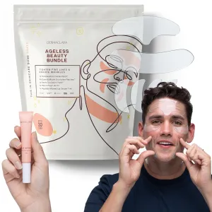 Dermaclara Face Patches Kit - Anti Wrinkle Patches for Frown & Smile Lines, Silicone Anti-Wrinkle Reusable Pads, Up to 30 Uses- 4 Eye & Mouth Patches, 1 Forehead, 1 Neck, 1 Patch Cleanser, 1 Lip Serum