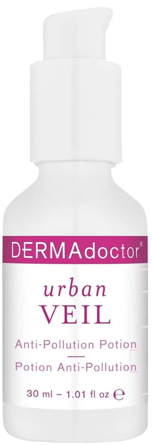 DERMAdoctor Urban Veil Dermatologist Formulated Antioxidant Pollution Prevention Vitamin C Face Serum, Face Serum for Anti Aging, Hydrating and Skin Barrier Repair - 1.01 fl oz
