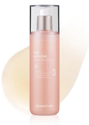 Dermafirm Age Reviving Vital Tone Up Emulsion Cream A4 | Face Firming Cream Hydrating Moisturizer for Pore Firming w/Collagen, Astasome & Peptide All Skin Types | No Animal Trials No Paraben 6.76 fl
