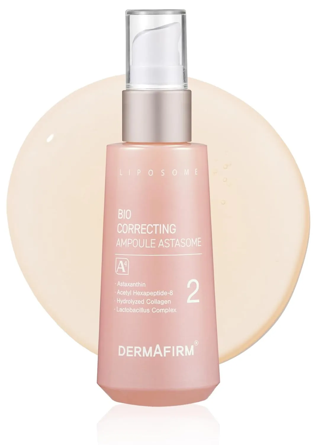 DERMAFIRM Bio Correcting Hydrating Serum Korean Ampoule Astasome A4 | Hydrating Pore Firming & Tightening Facial Serum for Face w/Collagen, Astasome & Peptide | No Animal Trials No Paraben 1.69 fl oz