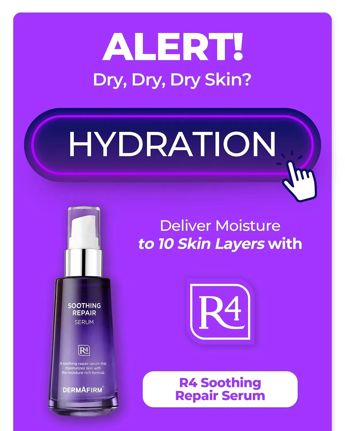 DERMAFIRM Soothing Repair Hydrating Face Serum R4 | Dark Spot Serum Skin Glow Korean Face Oil with Eucalyptus, Peptide & Collagen | Gentle for All Skin Types No Animal Trials No Paraben 1.69 fl oz