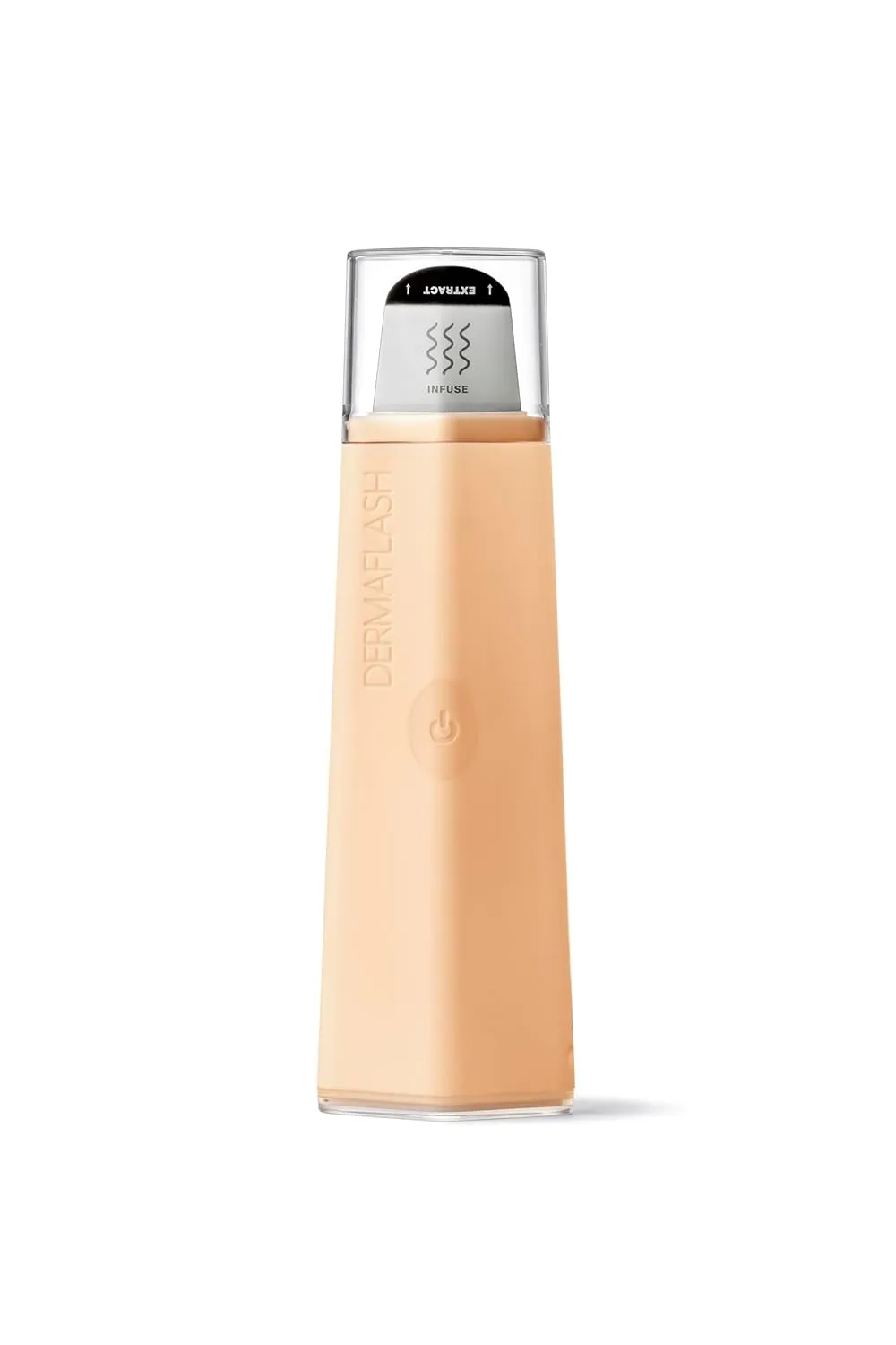 DERMAFLASH DERMAPORE  Skin Care Device, Ultrasonic 2-in-1 Pore Extractor and Serum Infuser, Peach Fuzz
