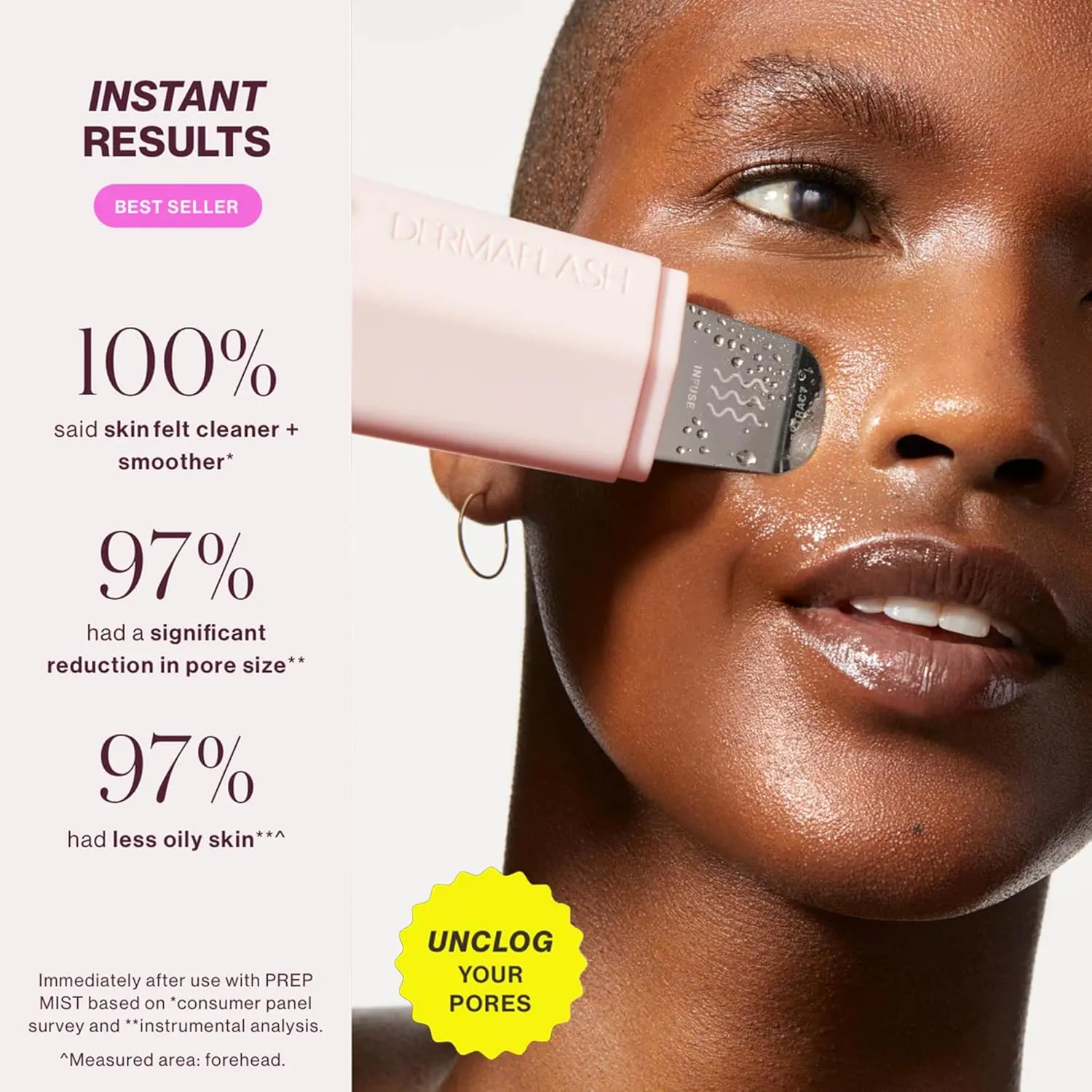 Dermaflash Dermapore  Ultrasonic 2-in-1 Pore Extractor and Serum Infuser