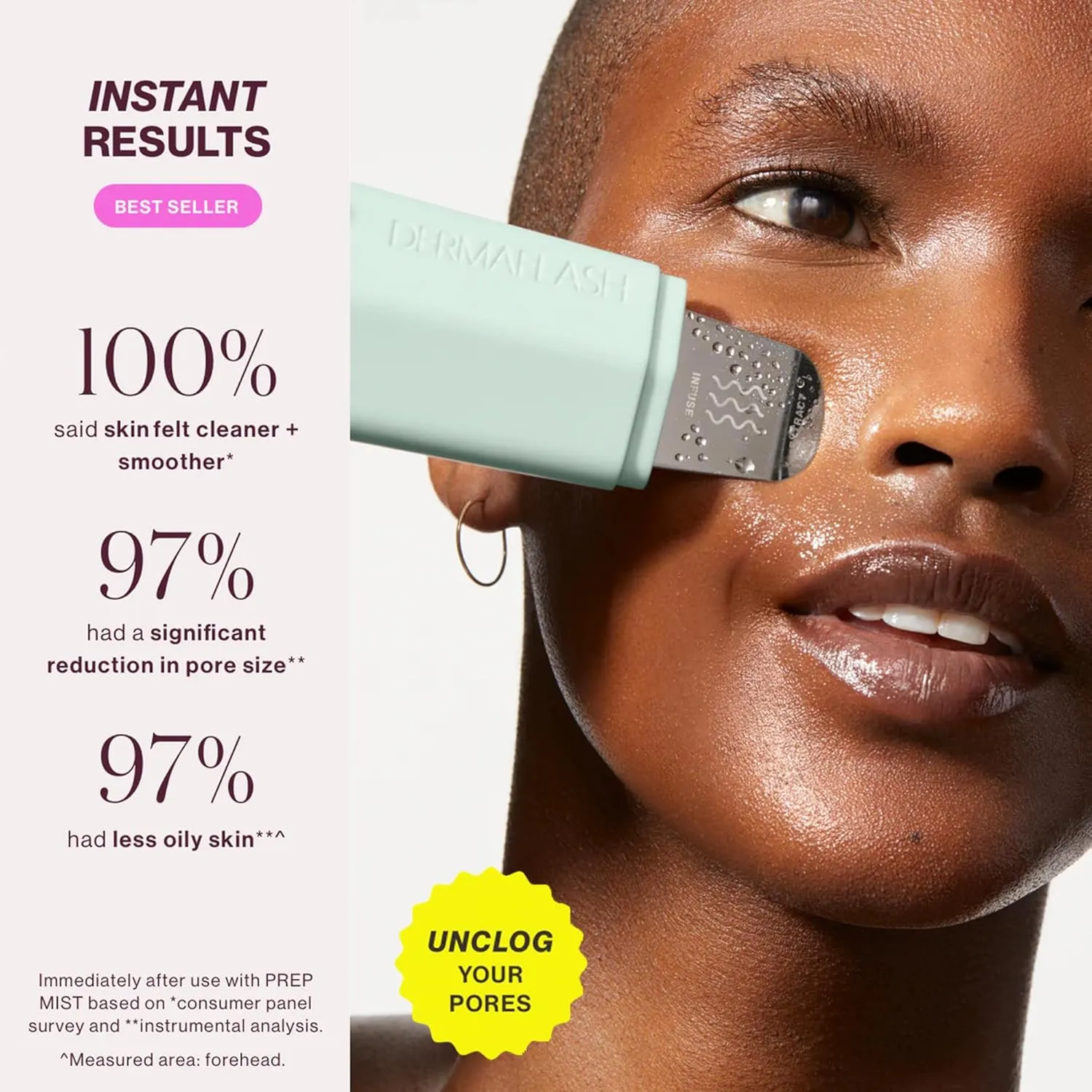 Dermaflash Dermapore  Ultrasonic 2-in-1 Pore Extractor and Serum Infuser