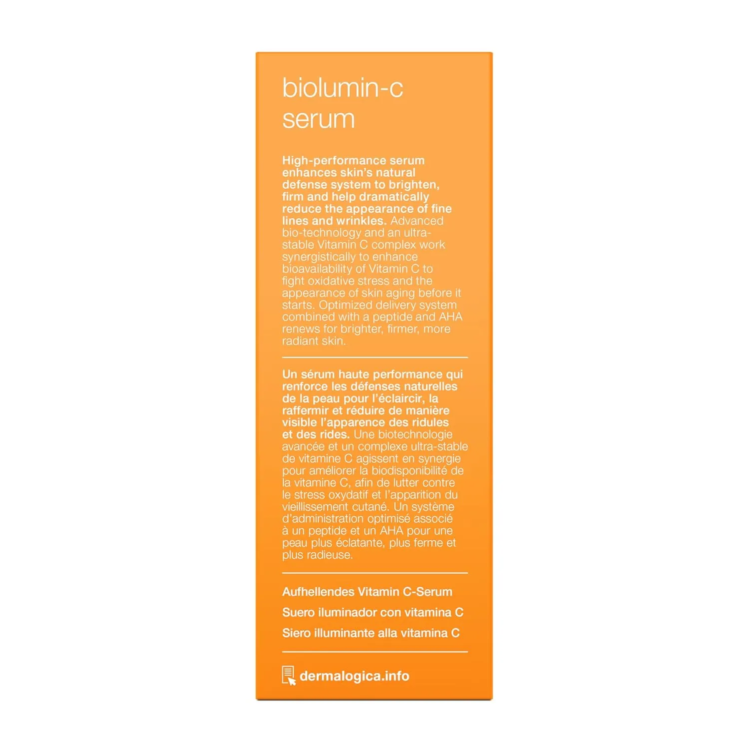 Dermalogica Biolumin-C Serum, Vitamin C Dark Spot Serum for Face with Peptide and AHA - Exfoliates and Reduces Unbalanced Pigmentation for Brighter, Firmer Skin