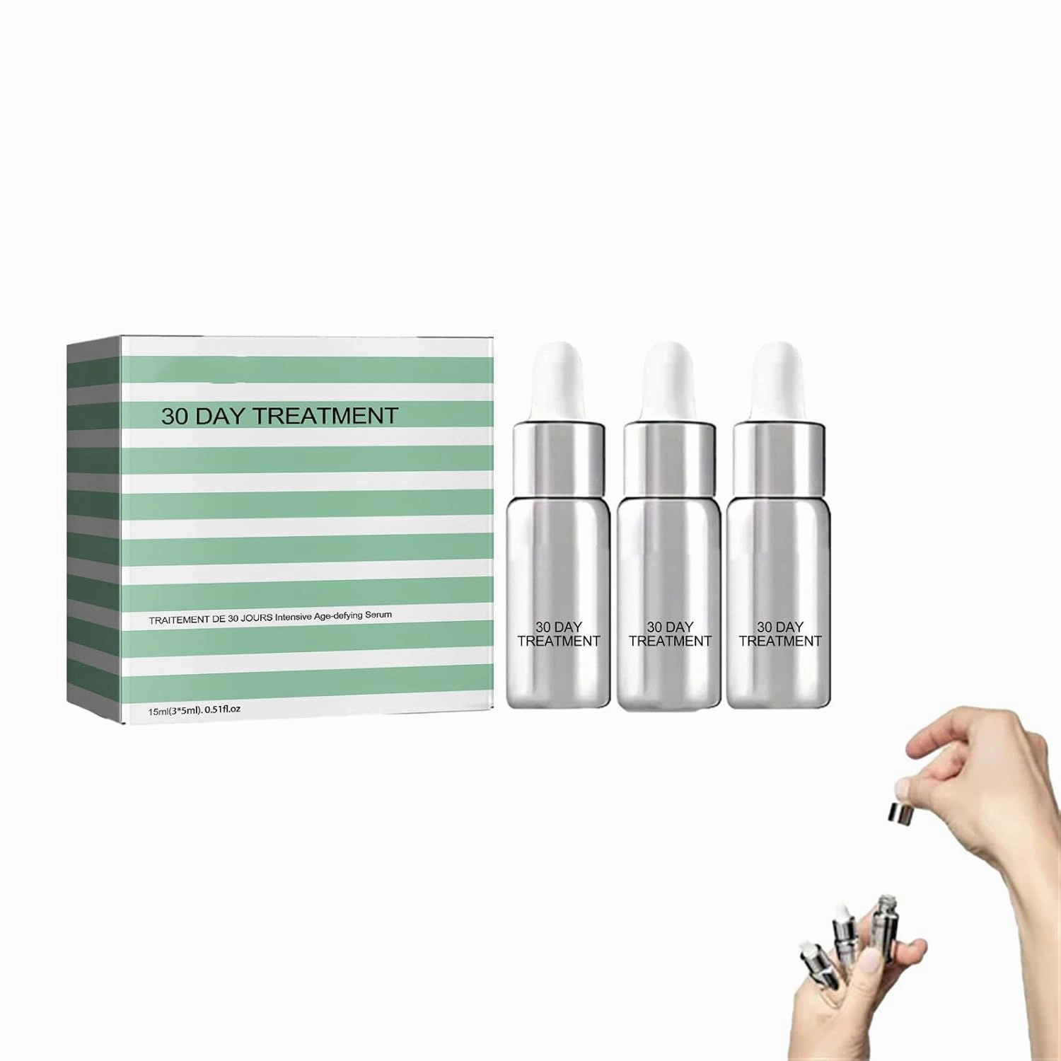 Detectionk 30 Day Anti-Aging Treatment Mask - Botox Face Serum Mask, Romanticpeach 30 Day Anti-Aging Treatment Serum, Wrinkle-Fighting Firming Facial Serum-1pcs