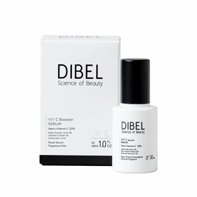 DIBEL Vitamin C Booster Facial Serum, 20% Nano-Vitamin C, Ferulic Acid, Hyaluronic Acid, 1.0 FL OZ