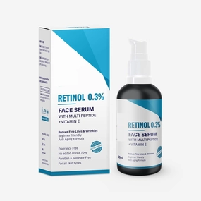 DK 0.3% Retinol Face Serum with Multi Peptides for Anti Aging & Skin Repair | Firms & Lifts the Skin, Reduces Fine Lines & Wrinkles, Increases Collagen Production | Beginner Friendly Serum | 30ml