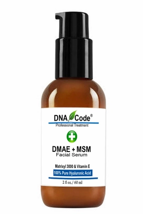 DNA Code-5% DMAE MSM Firming Serum, 100% Pure Hyaluronic Acid  Matrixyl 3000