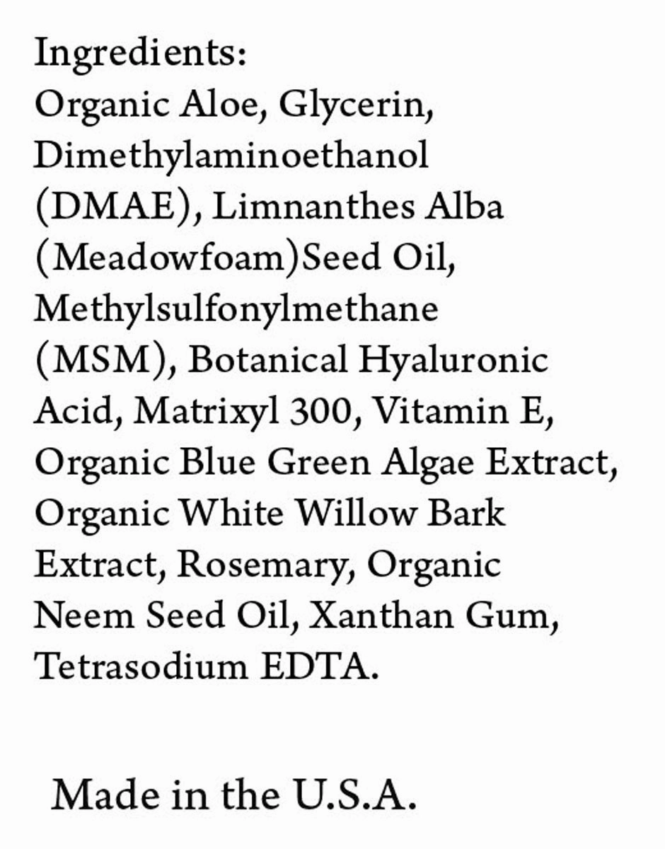 DNA Code-5% DMAE MSM Firming Serum, 100% Pure Hyaluronic Acid  Matrixyl 3000