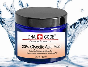 DNA Code®- 20% Glycolic Acid Cell Renewal Peel w/Retinol, CoQ10,Hyaluronic Acid, M3000