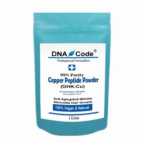 DNA Code- DIY Copper Peptide Powder 99% Purity, Cosmetic Grade for Hair/Skin. Add to Your Lotion, Cream,Serum, Moisturizer…
