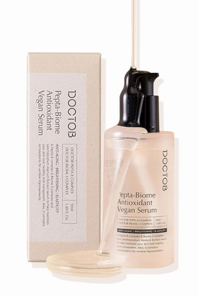 DOCTOB Pepta-Biome Antioxidant Vegan Serum- Deep Hydration, Anti-Aging, Reduces Redness & Acne, Smoother, Youthful Skin 50ml / 1.69 fl.oz