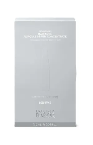 Doctor BABOR Radiance Ampoules Serum, 20% Vitamin C Treatment, with Hyaluronic Acid, High Dose, Face Pigment Spot Minimiser, for Smoother Skin with Glow, Against Wrinkles, 100% Vegan, 7 x 2 ml