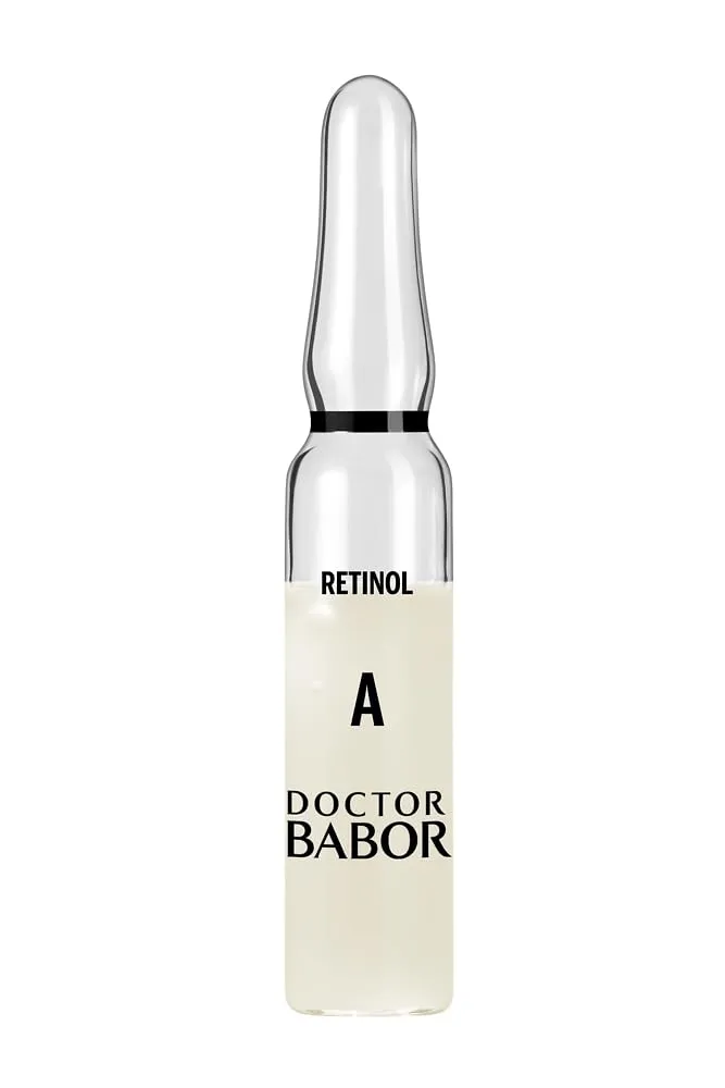 DOCTOR BABOR Renewal Ampoules, Serum Concentrate for Face, with Anti-Ageing Effect, Finer and Smoother Skin, Encapsulated Retinol with Bakuchiol and Tripeptide, Vegan Formula, 7 x 2 ml