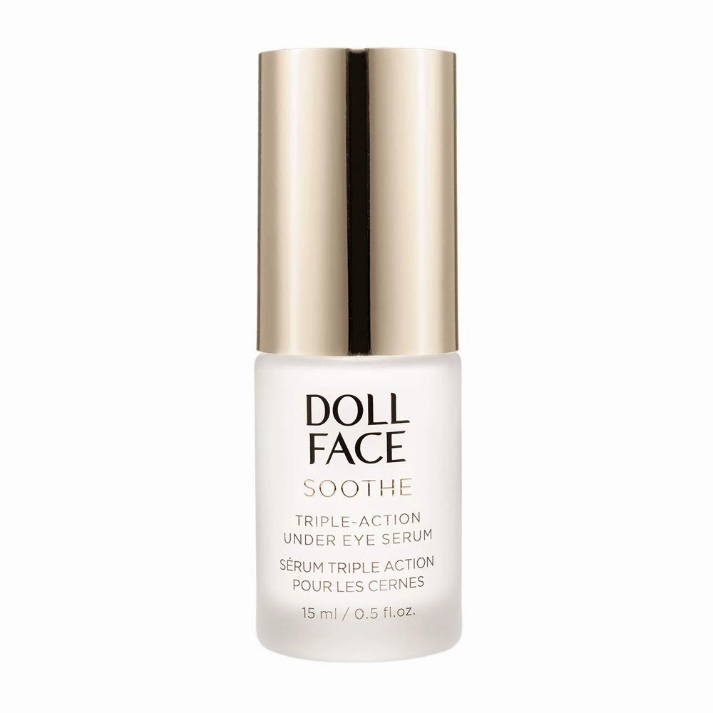 DOLL FACE Beauty Under Eye Cream | Soothe Triple Action Serum for Dark Circles, Anti Aging, Bags and Puffiness | Powerful Peptide Complex | 15 ml / 0.5 fl. oz